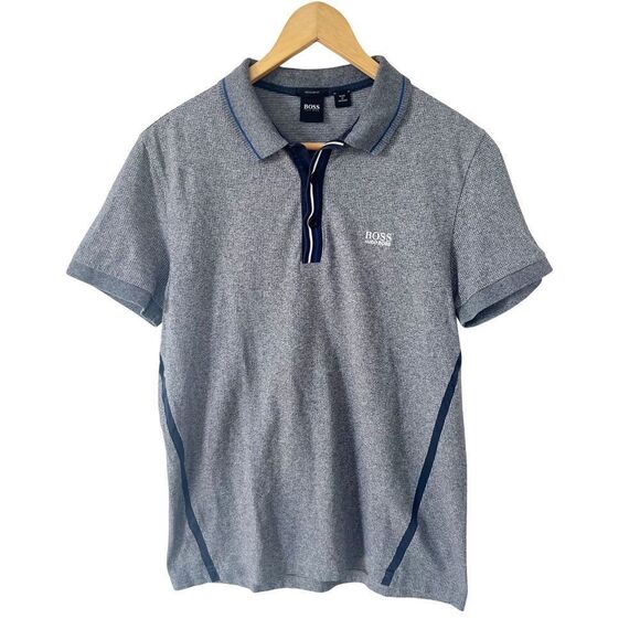 Hugo Boss Charcoal "Paddy 2" Golf Polo Short Sleeve Shirt - Picture 1 of 8